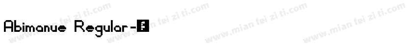 Abimanue Regular字体转换